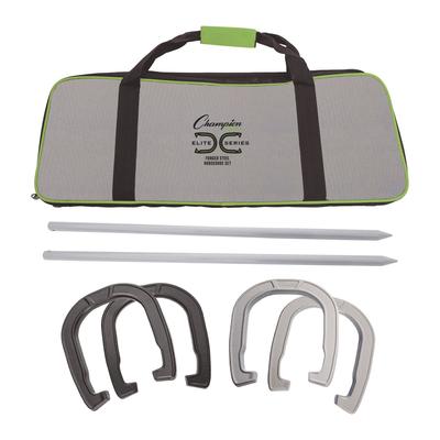 Champion Sports Forged Steel Horseshoe Set, 4 Horseshoes/2 Stakes/Carry Bag/Rules Sheet (CSICG210)