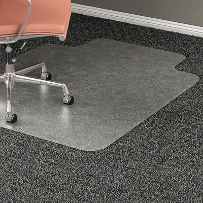 Lorell 69166 Chairmat, Textured Top, Wide 45 x53, Lip 25 x12 , Clear