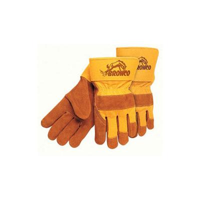 Memphis Glove Premium Side Split Cow Gloves, Large, Select A Side Leather, Rust/Orange (127-1680)
