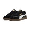 Sneaker PUMA "PUMA Club II Era Sneakers Erwachsene", Gr. 44.5, schwarz-weiß (schwarz, weiß gold), Obermaterial: Kuhleder, Synthetik; Futter: Textil, Synthetik; Innensohle: Textil; Laufsohle: Gummi, Schuhe