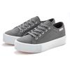 Sneaker LASCANA, Damen, Gr. 40, grau (anthrazit), Obermaterial: 100% Textilmaterial. Futter: 100% Textilmaterial. Decksohle: 100% Textilmaterial. Laufsohle: 100% Synthetik, unifarben, casual, Schuhe Plateausneaker, Schnürhalbschuh, Freizeitschuh aus...