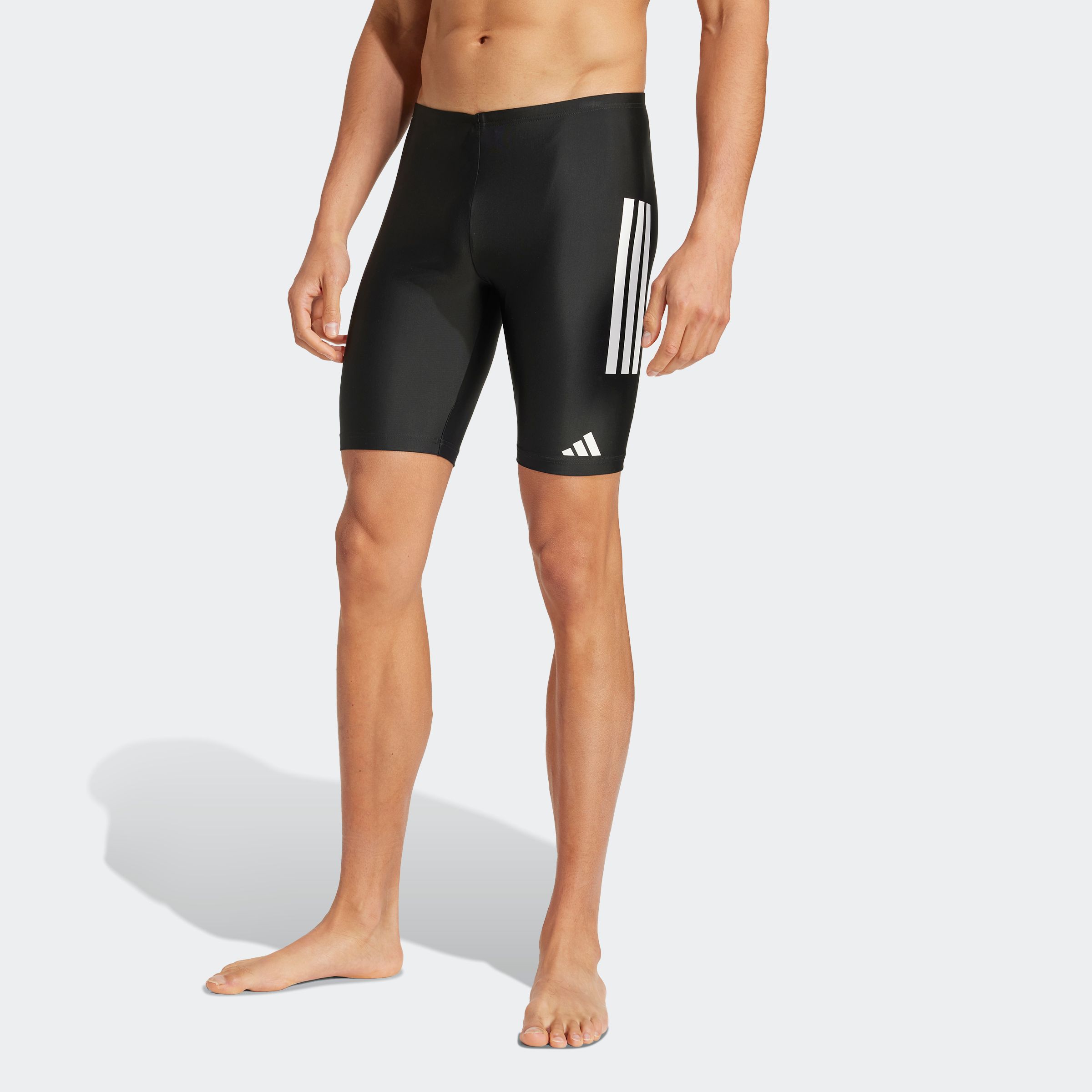 Badehose ADIDAS PERFORMANCE "3S BLD JAM", Herren, Gr. 6M, N-Gr, schwarz-weiß (schwarz, weiß), Obermaterial: 78% Polyamid, 22% Elasthan, Badehosen Image