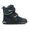 Winterstiefel RICHTER "Snow WMS: Mittel", Kinder, Gr. 29, bunt (dunkelblau, grün), Textil, Velourslederimitat, kontrastfarbene Details, casual, Schuhe, Klettstiefel, Snowboots mit wasserdichter Sympatex-Membrane