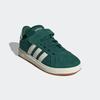 Klettschuh ADIDAS SPORTSWEAR "GRAND COURT 00S KIDS", Gr. 31, grün (collegiate grün, sanftes weiß, gum10), Leder, Textil, sportlich, Schuhe, Design auf den Spuren des adidas Superstar