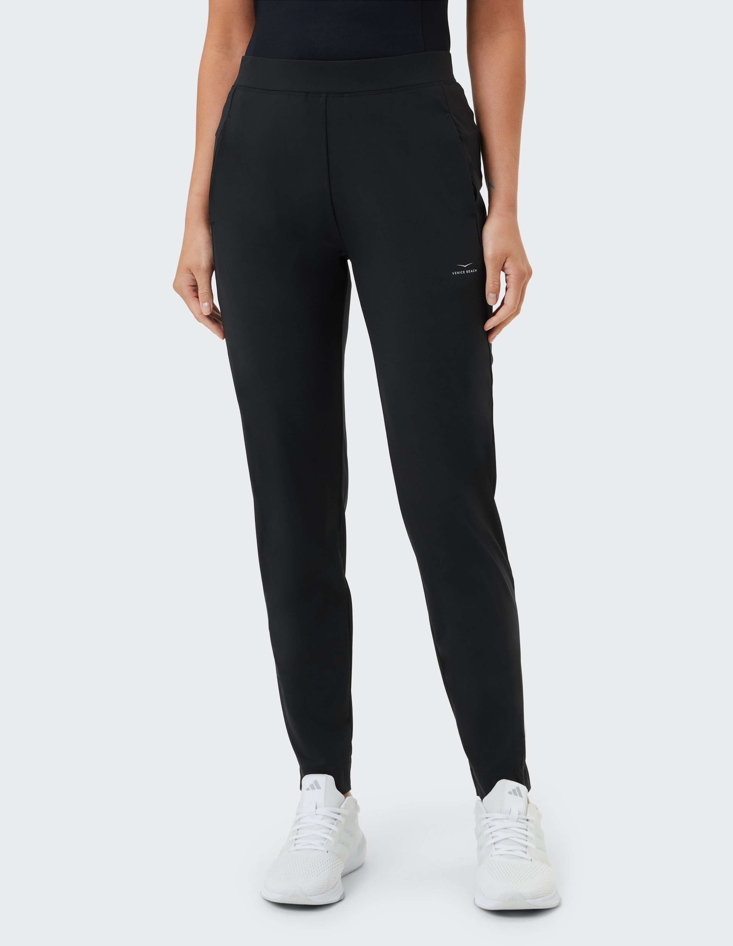 Cargohose VENICE BEACH "JOGGINGHOSE 1/1 BRANDY", Damen, Gr. XL (44), N-Gr, schwarz, Stoff, Obermaterial: 75% Polyester, 25% Elasthan, unifarben, Hosen Image