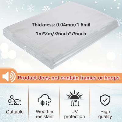 TEMU 1pc Plastic Sheeting, Pe , Clear For , Vegetable , Furniture, And , Film For , Lawn, And Gardening Supplies Image