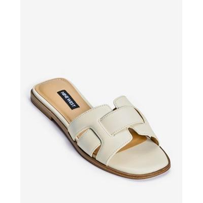 Nine West - Cream White - Flat Slide Sandal - 8.5