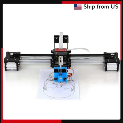 US 100-240V Desktop DIY Assembled XY Plotter Pen Drawing Robot Drawing Machine Painting Handwriting