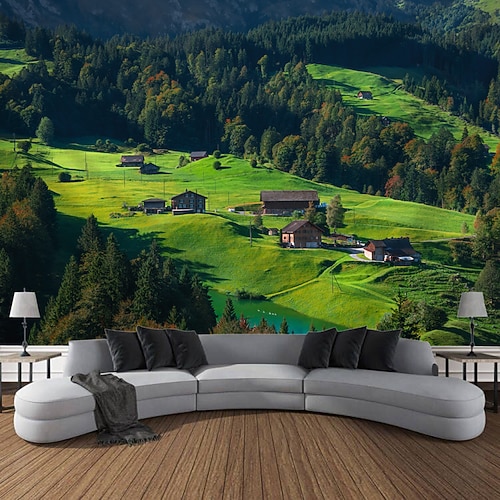 Landschaft Berg hängen Wandteppich Kunst große Wandteppich Wandbild Dekor Fotografie Hintergrund Decke Vorhang Haus Schlafzimmer Wohnzimmer Dekoration Image