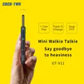 CBCBTWO GT-911 Mini walkie-talkie ultrasottile da 17 mm Tipo C Carica Walkie-talkie PMR446 Radio bidirezionale portatile professionale ht
