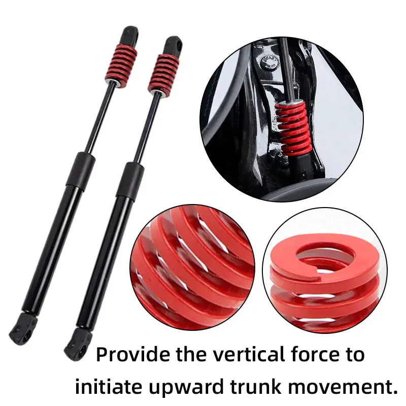 2PCS Rosso Die Primavera Per Auto Baule Posteriore Portellone Supporto Puntone Barre di Sollevamento Strumenti Ammortizzatore Strumenti Idraulici OD 25mm