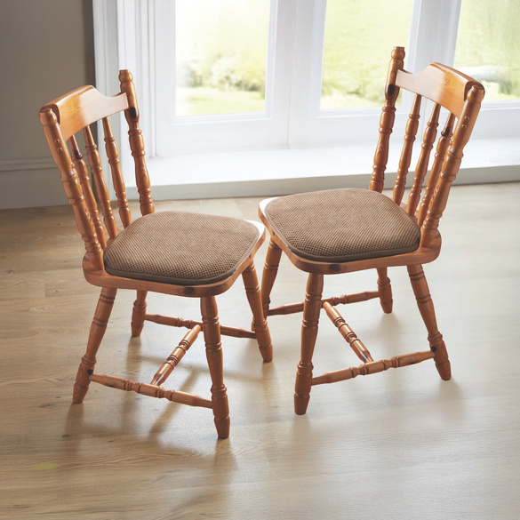 Sitzkissen mit rutschfester Unterseite braun 2er-Set Eldo