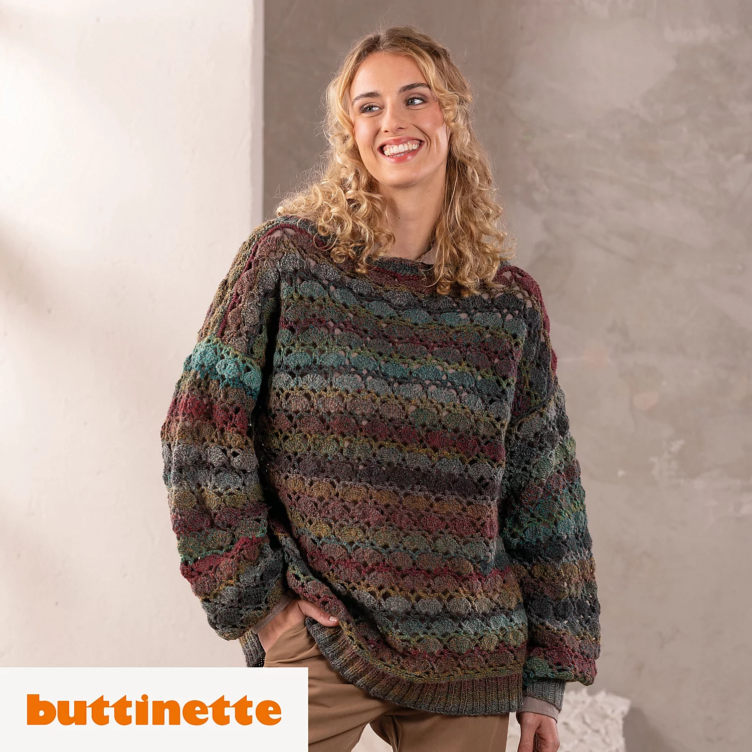 Häkelanleitung – Oversized Häkelpullover aus Woll Butt Cleo