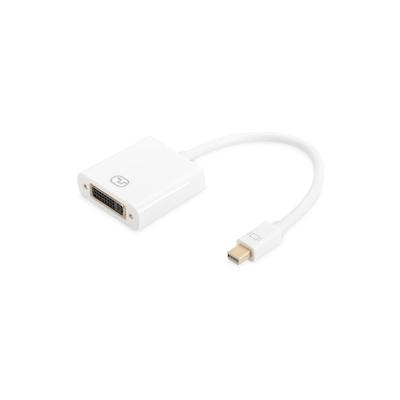 ASSMANN DisplayPort Adapterkabel mini DP-DVI 0.15m DP1.1a weiß