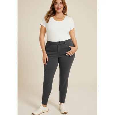 Maurices Plus Size Jeans Women's Jeans High Rise Color Jegging Gray Denim Size 22W