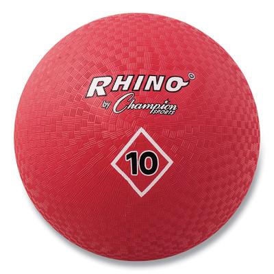 Champion Sports Playground Ball, 10" Diameter, Red (CSIPG10) Each