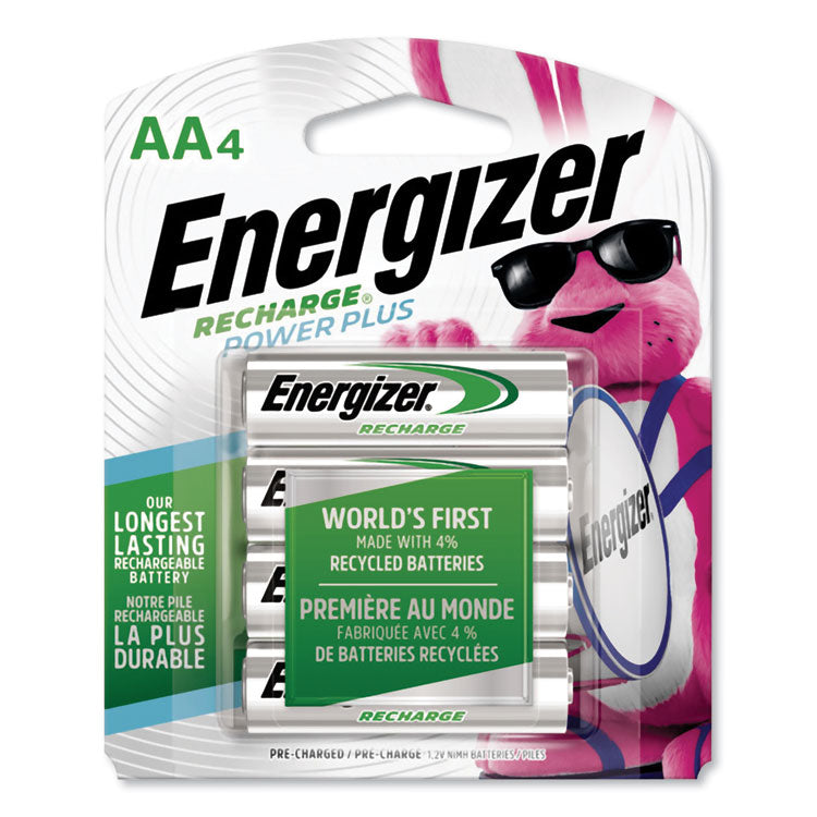 Energizer NiMH Rechargeable AA Batteries, 1.2 V, 4/Pack (EVENH15BP4) Pack of 4 Energizer®