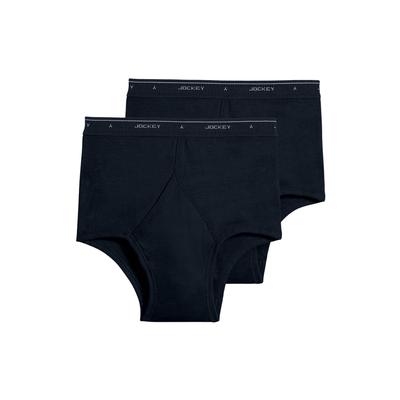 Men's Big & Tall Classic Brief 2-Pack by Jockey in Black (Size 52)