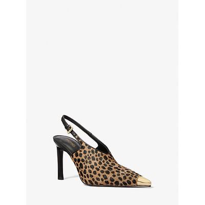 Michael Kors Kasia Cheetah Print Calf Hair Slingback Pump Natural 7