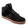 Skateschuh DC SHOES "DC Cure", Gr. 12(46), schwarz (schwarz, gum), Obermaterial: Leder [Kuh] / Futter: Textil / Außensohle: Gummi, Schuhe