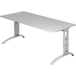 Hammerbacher Schreibtisch 180x80cm höhenverstellbar bis 85cm Grau Image