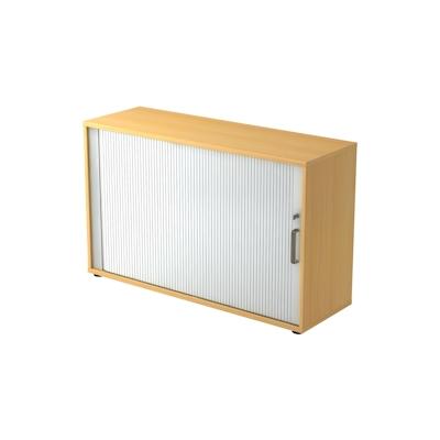 Hammerbacher Rolladenschrank 2 OH BxTxH 120x40x74,8cm Griff SG Buche/Silber Image