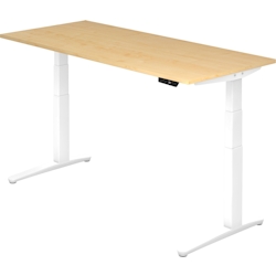 Hammerbacher Sitz-Steh-Schreibtisch elektrisch 180x80cm Ahorn/Weiß Image