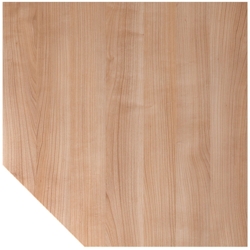 Hammerbacher Verkettungsplatte trapezform 120x120cm mit Konsole/Fuß Nussbaum/Silber Image