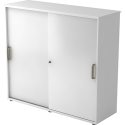 Hammerbacher Schiebetürenschrank Serie 9 3OH BxTxH 120x40x110cm Griff SG Weiß/Weiß Image