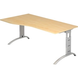 Hammerbacher Schreibtisch 180x100/80cm höhenverstellbar bis 85cm Ahorn Image