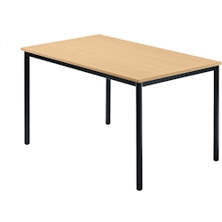 Hammerbacher Besprechungstisch 1200x800mm Buche Fuß Vierkantrohr schwarz Image