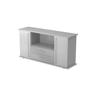 Hammerbacher Sideboard SB 2OH 2 Schübe BxTxH 166,1x44,8x84cm Griff RE Grau/Grau