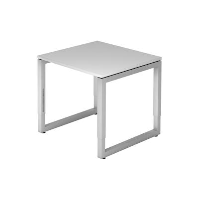 Hammerbacher Schreibtisch O-Fuß eckig 80x80cm Grau/Silber Image