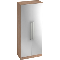 Hammerbacher Garderobenschrank Solid 5OH BxTxH 80x42x200,4cm Griff CE Nussbaum/Silber Image