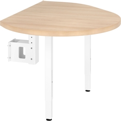 Hammerbacher Anbautisch mit Fuß 91,5x121cm Eiche/Weiß Image