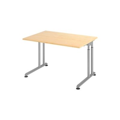 Hammerbacher Schreibtisch C-Fuß 120x80cm Ahorn/Silber