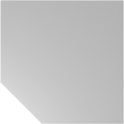 Hammerbacher Verkettungsplatte trapezform 120x120cm mit Konsole/Fuß Grau/Silber Image