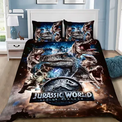 Jurassic Dinosaur Park World Duvet Cover Pillowcase Bedding Set Adult Boy Girl Bedroom Decoration Children Gift Single Double