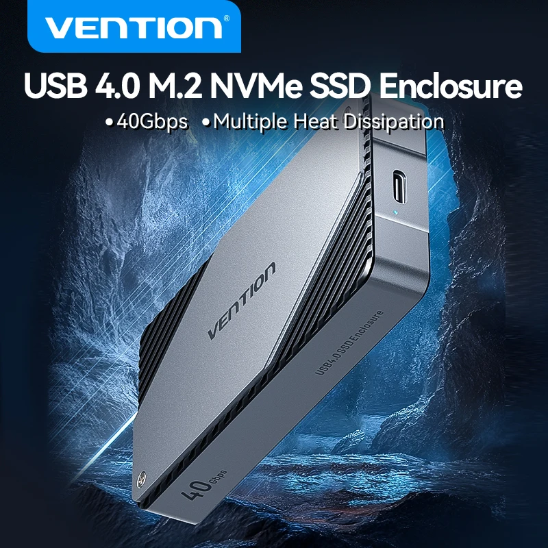 Vention 40 Gbit/s M.2 NVMe SSD-Gehäuse M.2 auf USB 4.0-Adapter für M.2 NVME USB Typ C Gen externes Gehäuse SSD-Box-Gehäuse Image