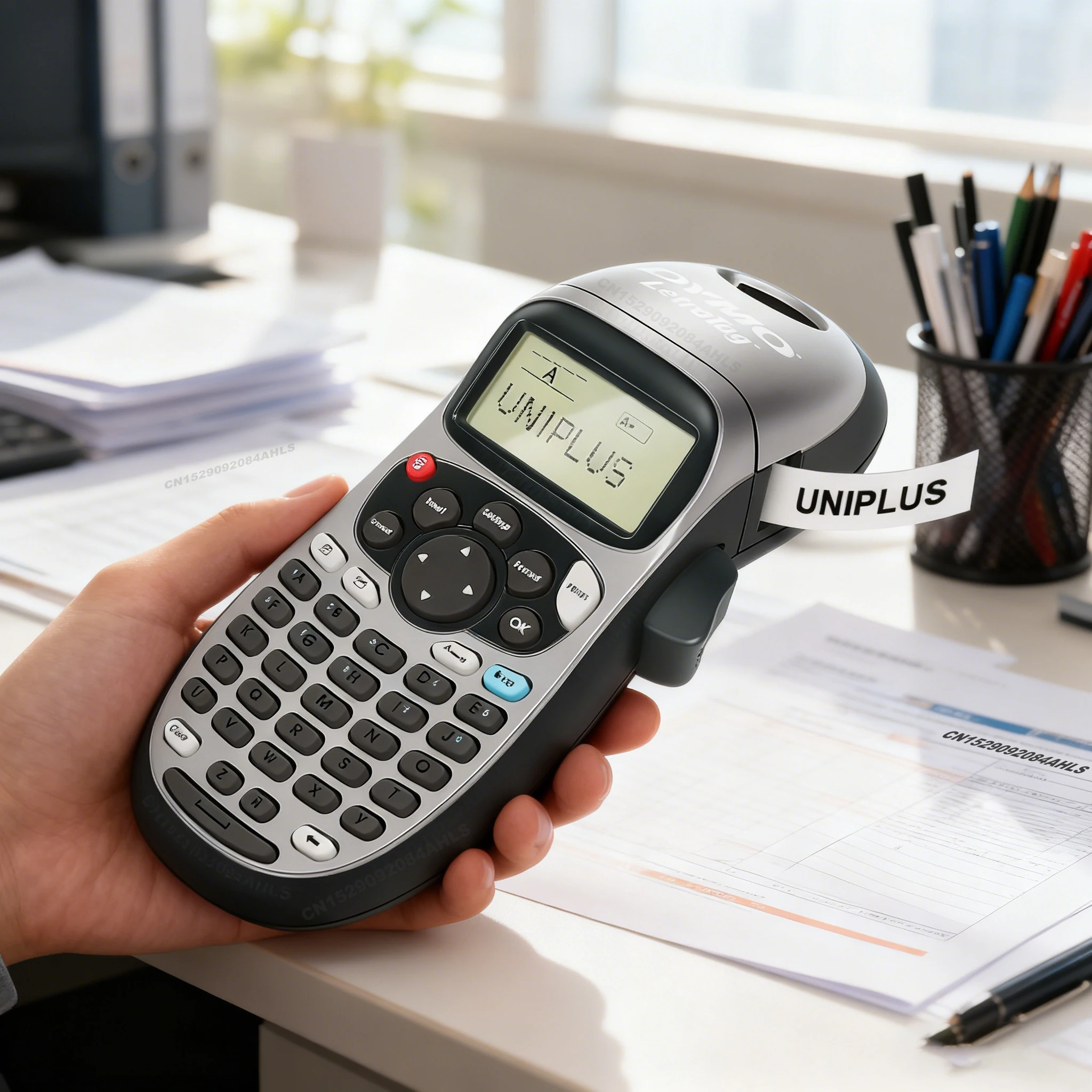 Tintenloser Etikettendrucker Dymo LT100H Tragbare Dymo Etikettendruckermaschine LT-100H mit 10 Stück Etikettenkassette Selbstklebender Aufkleber 91201 Image