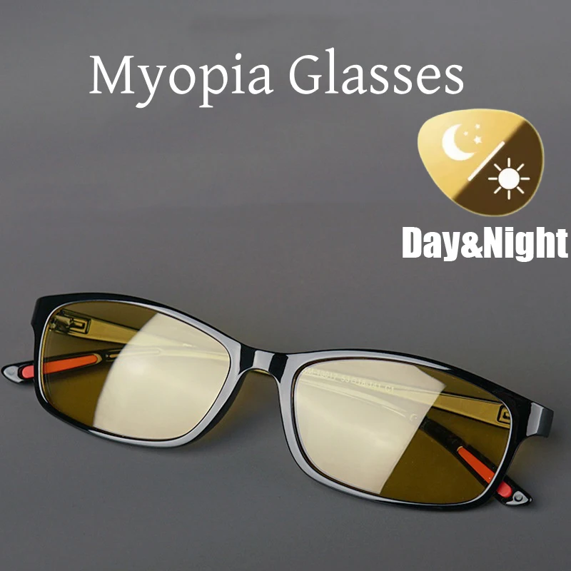 Neue Trendy Fertig Myopie Gläser Unisex Frauen Männer Fahren Tag & nacht Minus Brillen Rezept Nahsicht Brillen Dioptrien Image