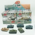 6 pz/set 1:100 4D assemblati serbatoi di tigre di plastica seconda guerra mondiale germania stati uniti unione sovietica carro armato scala blocchi giocattolo modello