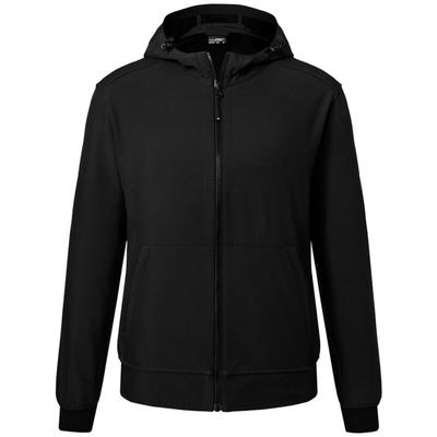 Jn Men's Hooded Softshell Jacket JN1146 black/black, Größe m