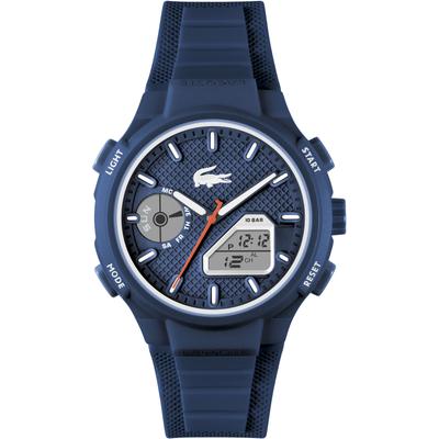 Quarzuhr LACOSTE "LC33", blau, Armbanduhren, Herren, Armbanduhr, Herrenuhr, Silikonarmband, analog, digital, Wochentag Image