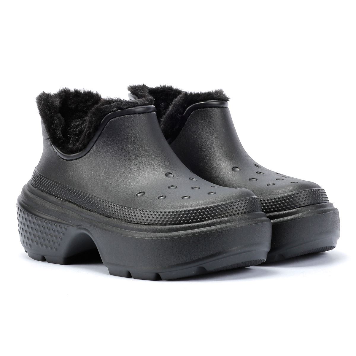 Crocs Stomp Gefütterte Shorty Damen Schwarz Stiefel
