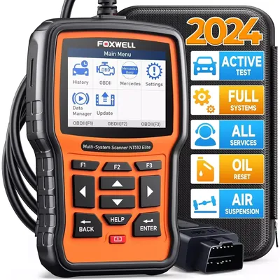 FOXWELL NT510 Elite for MERCEDES BENZ Full System OBD2 Diagnostic Reset Scanner Bi-Directional Diagnostic Tools Oil Reset EPB