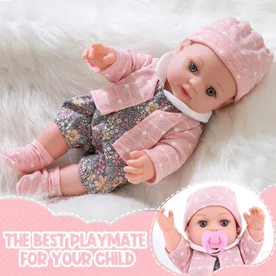 12in/30cm Reborn Doll Can Be Washed, Appease Be Education Soft Baby Doll Limb Movable and Clothes