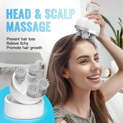 Electric Hair Scalp Massager with Kneading 84 Massage Node, Handheld Scratcher Massager for Hair