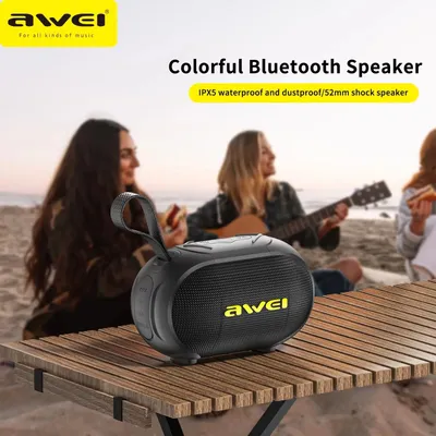 Awei Portable outdoor Bluetooth speaker Outdoor TWS connected high-quality speaker IPX5 waterproof