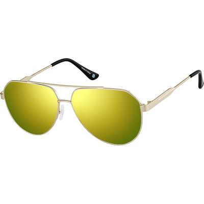 Zenni Vintage Aviator Rx Sunglasses Gold Stainless Steel Full Rim Frame